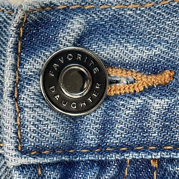 New Favorite Daughter Juni High Rise Shorts Floral Daisy Sunflower Sz 31 - Picture 13 of 16